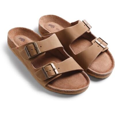 GIOSEPPO MUSOMA Sandalias de Piel para Hombre con Hebillas, Plantilla Tipo Bio Absorbente del Sudor, Diseño Ergonómico y Suela de EVA Ligera, Color Cuero, Talla 43 GIOSEPPO MUSOMA Sandalias de Piel para Hombre con Hebillas, Plantilla Tipo Bio Absorbente del Sudor, Diseño Ergonómico y Suela de EVA Ligera, Color Cuero, Talla 43