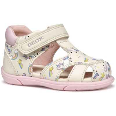 Geox B SANDAL ZAPITO GIRL, Sandalia Bebé Mädchen, Ivory/Pink, Geox B SANDAL ZAPITO GIRL, Sandalia Bebé Mädchen, Ivory/Pink,
