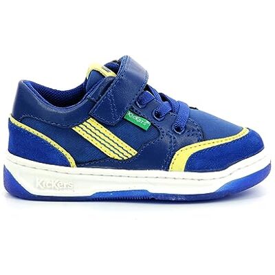 Kickers Kouic, Zapatillas Unisex niños, Azul Marino Amarillo, 20 EU Kickers Kouic, Zapatillas Unisex niños, Azul Marino Amarillo, 20 EU