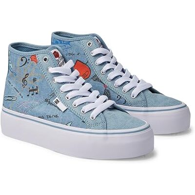DC Shoes Zapatillas de Mujer Manual Hi Platform, Heather Dark Denim, 37.5 EU DC Shoes Zapatillas de Mujer Manual Hi Platform, Heather Dark Denim, 37.5 EU