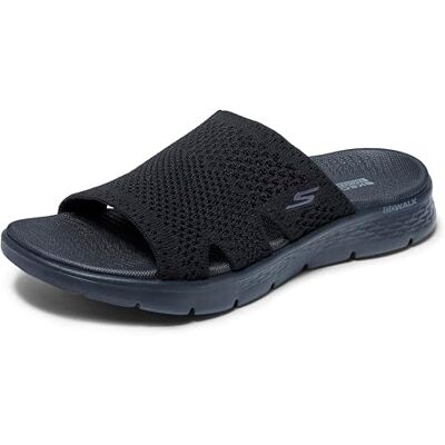 Skechers Women's GO WALK FLEX SANDAL IMPRESSED Sandals/Thong Sandals, Tela negra., 35 EU Skechers Women's GO WALK FLEX SANDAL IMPRESSED Sandals/Thong Sandals, Tela negra., 35 EU