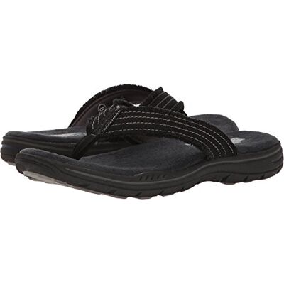 Skechers EVENTED ARVEN, Sandalias para Hombre, Black Canvas, 39.5 EU Skechers EVENTED ARVEN, Sandalias para Hombre, Black Canvas, 39.5 EU