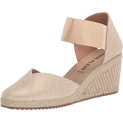 Anne Klein Zoey, Sandalias con cuña Mujer, Oro Natural, 42.5 EU Anne Klein Zoey, Sandalias con cuña Mujer, Oro Natural, 42.5 EU