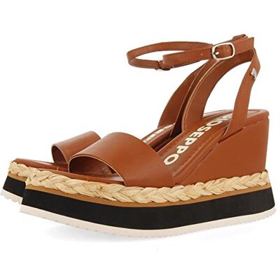 GIOSEPPO Sandalias Color Cuero con cuña y Detalle Trenzado para Mujer arniquet GIOSEPPO Sandalias Color Cuero con cuña y Detalle Trenzado para Mujer arniquet