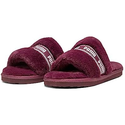 PUMA Women's Fashion Shoes FLUFF Slide Sandal, DARK JASPER-WARM WHITE, 43 PUMA Women's Fashion Shoes FLUFF Slide Sandal, DARK JASPER-WARM WHITE, 43