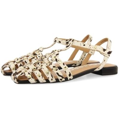 GIOSEPPO Sandalias Estilo CANGREJERAS DE Piel con Animal Print Y TACHAS para Mujer CONNERTON GIOSEPPO Sandalias Estilo CANGREJERAS DE Piel con Animal Print Y TACHAS para Mujer CONNERTON