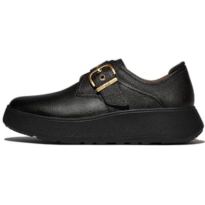 Fitflop F-Mode Stitch Mocasines de Piel con Correa de Monje para Mujer, Color Negro, 3, Black, 36 EU Fitflop F-Mode Stitch Mocasines de Piel con Correa de Monje para Mujer, Color Negro, 3, Black, 36 EU
