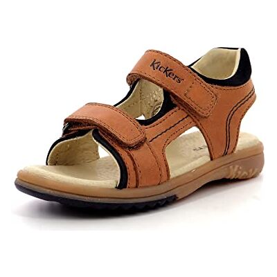 Kickers Platino Sandalias con punta abierta para Niños, Marrón Camel, 29 EU Kickers Platino Sandalias con punta abierta para Niños, Marrón Camel, 29 EU