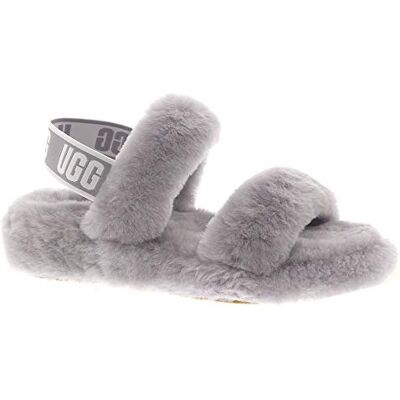 UGG Oh Yeah Sliders, Pantuflas Mujer, Gris (Soft Amethyst) 42 EU UGG Oh Yeah Sliders, Pantuflas Mujer, Gris (Soft Amethyst) 42 EU