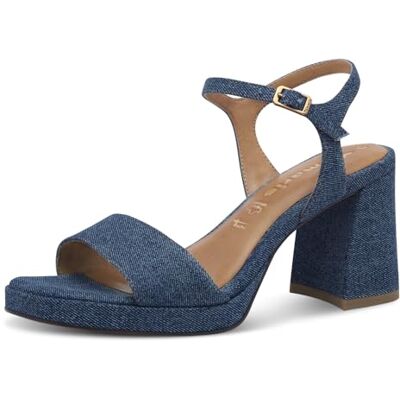 Tamaris Women's Damen Heeled Sandal, Tela Vaquera, 36 EU Tamaris Women's Damen Heeled Sandal, Tela Vaquera, 36 EU