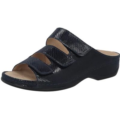Berkemann Franziska, Pantuflas Mujer, Azul Oscuro Shiny, 42 EU Berkemann Franziska, Pantuflas Mujer, Azul Oscuro Shiny, 42 EU
