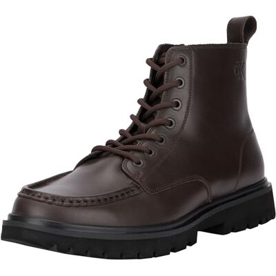 Calvin Botas de media caña Hombre Eva Laceup de piel, Marrón (Dark Brown/Black), 45 Calvin Botas de media caña Hombre Eva Laceup de piel, Marrón (Dark Brown/Black), 45