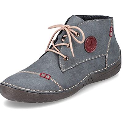 Rieker Zapatos cómodos para mujer 52540, zapatos con cordones para mujer, Azul 14, 42 EU Rieker Zapatos cómodos para mujer 52540, zapatos con cordones para mujer, Azul 14, 42 EU