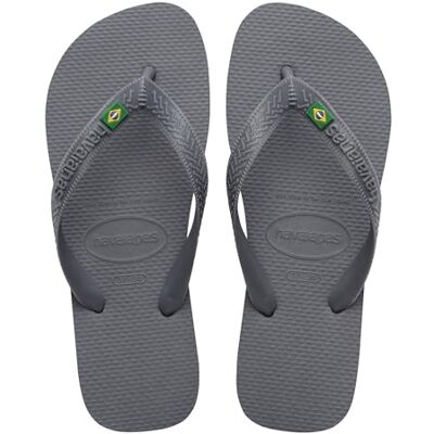 Havaianas Top Brasil FlipFlop Unisex adulto Steel Grey 37 EU Havaianas Top Brasil FlipFlop Unisex adulto Steel Grey 37 EU