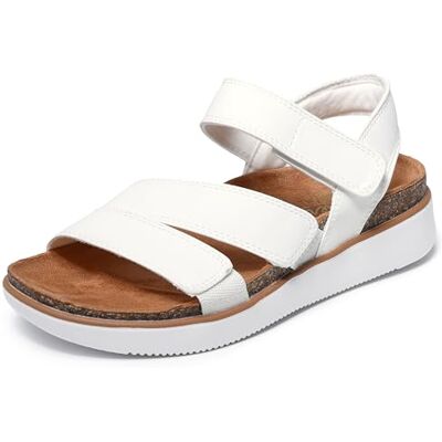 Skechers Lifted Comfort Sandalias para Mujer, Blanco, 42 EU Skechers Lifted Comfort Sandalias para Mujer, Blanco, 42 EU