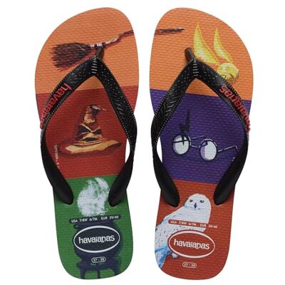 Havaianas Harry Potter, Chanclas Cómodas, Duraderas y Ligeras, Suela con Elementos Icónicos del Quidditch, Adultos, Unisex Havaianas Harry Potter, Chanclas Cómodas, Duraderas y Ligeras, Suela con Elementos Icónicos del Quidditch, Adultos, Unisex