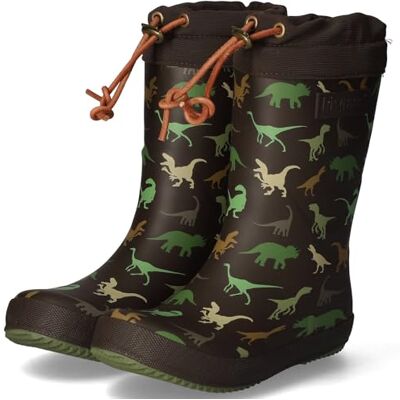 Bisgaard Thermo Botas de lluvia Unisex niños, Brown Dino, 33 EU Bisgaard Thermo Botas de lluvia Unisex niños, Brown Dino, 33 EU
