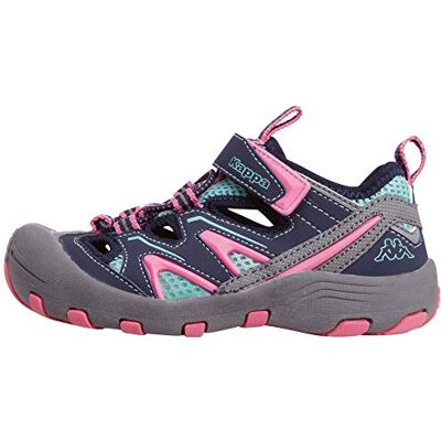 Kappa Niñas Sandalias Punta Cerrada, Gris (Grey/Flamingo 1672), 28 EU Kappa Niñas Sandalias Punta Cerrada, Gris (Grey/Flamingo 1672), 28 EU