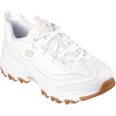 Skechers Women's D'Lites Good Neutral Sneaker, White, 36.5 EU Skechers Women's D'Lites Good Neutral Sneaker, White, 36.5 EU