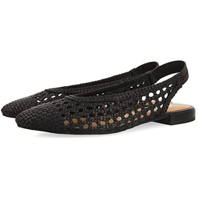 GIOSEPPO Bailarinas Trenzadas de Piel en Color Negro para Mujer Guatavita GIOSEPPO Bailarinas Trenzadas de Piel en Color Negro para Mujer Guatavita