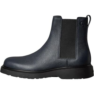 Calvin Botines Chelsea Hombre Combat de piel, Azul (Navy/Black), 42 Calvin Botines Chelsea Hombre Combat de piel, Azul (Navy/Black), 42