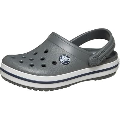 Crocs ,Unisex niños,Crocband Clog K,Gris Pizarra/Azul Marino,34-35 Crocs ,Unisex niños,Crocband Clog K,Gris Pizarra/Azul Marino,34-35