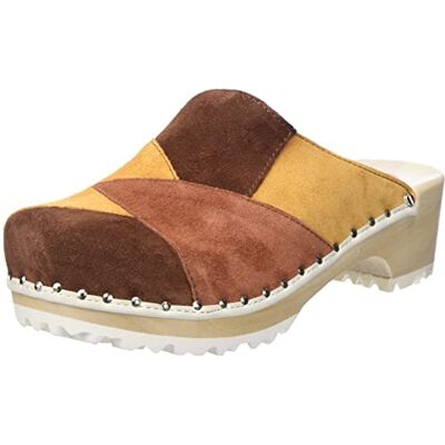 Berkemann Toeffler con Parches, Obstrucción Mujer, Marrón Amarillo Multicolor, 35.5 EU Berkemann Toeffler con Parches, Obstrucción Mujer, Marrón Amarillo Multicolor, 35.5 EU