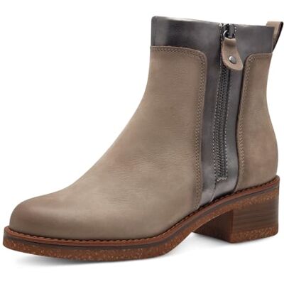 MARCO TOZZI Botines para mujer con tacón en piel, Pepper Comb, 36 EU MARCO TOZZI Botines para mujer con tacón en piel, Pepper Comb, 36 EU