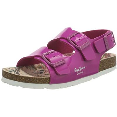 Pepe Jeans Bio Basic Buckles, Sandalia, 357 Fucsia, 32 EU Pepe Jeans Bio Basic Buckles, Sandalia, 357 Fucsia, 32 EU