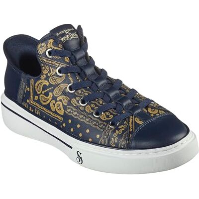 Skechers Zapatillas Unisex sin Cordones x Dogg-Snoop One Double G de Piel con Estampado de Bandana, Color Azul Marino y Dorado, Talla 7.5 de Reino Unido, Cuero Estampado Bandana Oro Marino, 41.5 EU Skechers Zapatillas Unisex sin Cordones x Dogg-Snoop One Double G de Piel con Estampado de Bandana, Color Azul Marino y Dorado, Talla 7.5 de Reino Unido, Cuero Estampado Bandana Oro Marino, 41.5 EU