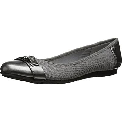 Anne Klein Able Zapatos Planos Tipo Ballet para Mujer, Gris, 38.5 EU Anne Klein Able Zapatos Planos Tipo Ballet para Mujer, Gris, 38.5 EU