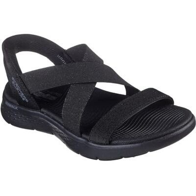 Skechers Sandalias para Mujer Go Walk Flex Glimmer Up Hands Free Slip-ins, Negro, 42 EU Skechers Sandalias para Mujer Go Walk Flex Glimmer Up Hands Free Slip-ins, Negro, 42 EU