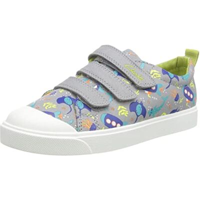 Clarks City Vibe K, Zapatillas Unisex niños, Gris (Grey Combi), 27 EU Ancho Clarks City Vibe K, Zapatillas Unisex niños, Gris (Grey Combi), 27 EU Ancho
