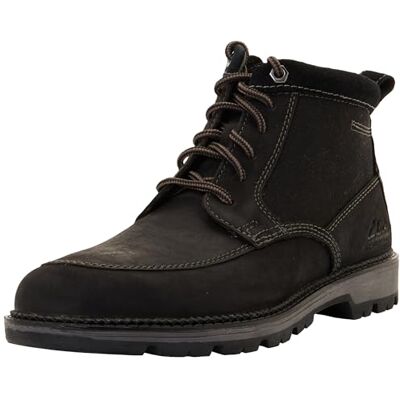 Clarks Botas Chukka Maplewalk Rise para hombre, cuero negro, talla 8.5, Piel negra, 42.5 EU Clarks Botas Chukka Maplewalk Rise para hombre, cuero negro, talla 8.5, Piel negra, 42.5 EU
