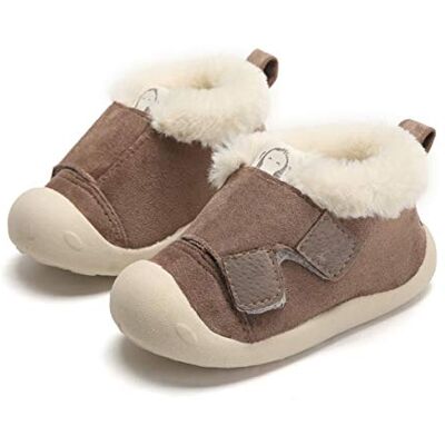 DEBAIJIA Bebé Primeros Pasos Zapatos 1-4 años Niños Niñas Infante Suave Suela Antideslizante Terciopelo Cálido Deportivas 23 EU (Tamaño de la etiqueta-21), Bm03 F W Marrón () DEBAIJIA Bebé Primeros Pasos Zapatos 1-4 años Niños Niñas Infante Suave Suela Antideslizante Terciopelo Cálido Deportivas 23 EU (Tamaño de la etiqueta-21), Bm03 F W Marrón ()