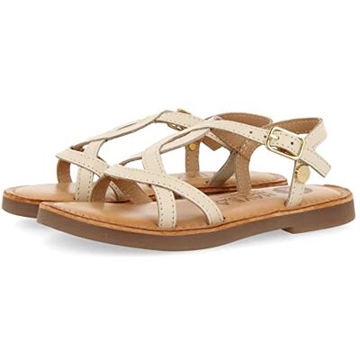 GIOSEPPO Sandalias de Piel Metalizada en Color Off-White para niña Tilly GIOSEPPO Sandalias de Piel Metalizada en Color Off-White para niña Tilly