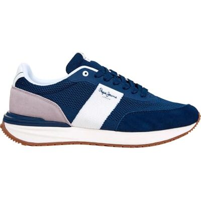 Pepe Jeans Zapatillas de Piel Buster Knit Marino Pepe Jeans Zapatillas de Piel Buster Knit Marino