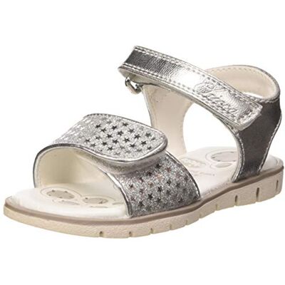 Chicco Sandalo Cassia, Sandalias con punta abierta Niñas, Plateado (Argento 020), 25 EU Chicco Sandalo Cassia, Sandalias con punta abierta Niñas, Plateado (Argento 020), 25 EU