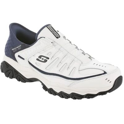 Skechers Afterburn M. Fit Grill Captain, Mocasín Hombre, Blanco/Azul Marino, 42 EU Skechers Afterburn M. Fit Grill Captain, Mocasín Hombre, Blanco/Azul Marino, 42 EU