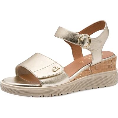 Jana Sandalias de cuña para mujer, color dorado, talla 39 EU Jana Sandalias de cuña para mujer, color dorado, talla 39 EU