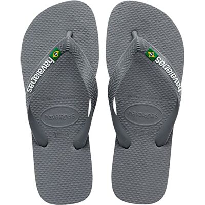 Havaianas Brasil Logo FlipFlop Unisex adulto Steel Grey/Steel Grey 33 EU Havaianas Brasil Logo FlipFlop Unisex adulto Steel Grey/Steel Grey 33 EU