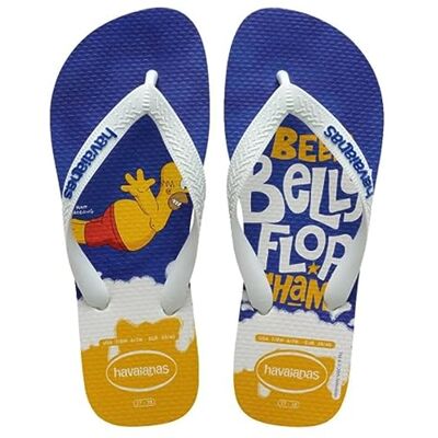 Havaianas Simpsons, Sandalias Unisex Adulto, Blanco White Blue Star Blue Star, 35/36 EU Havaianas Simpsons, Sandalias Unisex Adulto, Blanco White Blue Star Blue Star, 35/36 EU