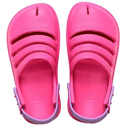Havaianas Kids Clog, Zuecos Unisex Niños, Pink Flux Prisma Purple, 33/34 EU Havaianas Kids Clog, Zuecos Unisex Niños, Pink Flux Prisma Purple, 33/34 EU