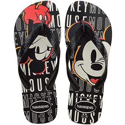 Havaianas Top Disney, Chanclas Unisex adulto, Blanco Negro Negro, 33/34 EU Havaianas Top Disney, Chanclas Unisex adulto, Blanco Negro Negro, 33/34 EU