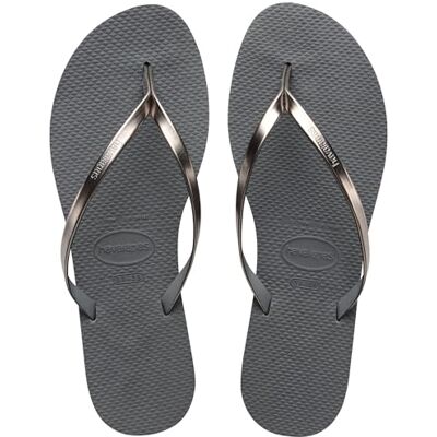 Havaianas You Metallic, Sandalias Cómodas, Elegantes y Versátiles, Tiras Finas con Acabado Metálico, Pequeño Tacón, Mujer Havaianas You Metallic, Sandalias Cómodas, Elegantes y Versátiles, Tiras Finas con Acabado Metálico, Pequeño Tacón, Mujer