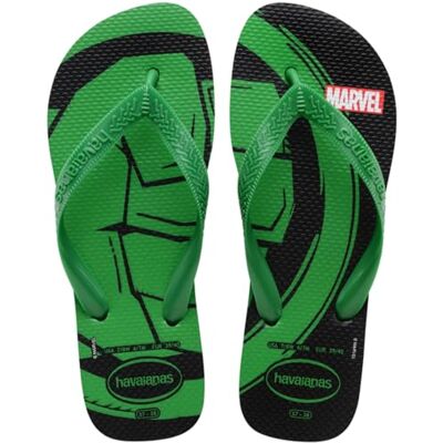 Havaianas Top Marvel Logomania FlipFlop Hombre Black / Patria Green 35 EU Havaianas Top Marvel Logomania FlipFlop Hombre Black / Patria Green 35 EU