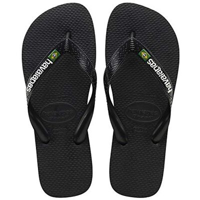 Havaianas Brasil Logo (Mini Me) FlipFlop Unisex niños Black/Black 29 EU Havaianas Brasil Logo (Mini Me) FlipFlop Unisex niños Black/Black 29 EU