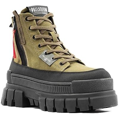 Palladium Women's Revolt Boot Zip Tx Sneaker, Green, 36 EU Palladium Women's Revolt Boot Zip Tx Sneaker, Green, 36 EU