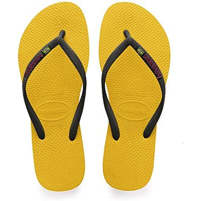 Havaianas Slim Brasil Logo (Mini Me) FlipFlop Niñas Banana Yellow 23 EU Havaianas Slim Brasil Logo (Mini Me) FlipFlop Niñas Banana Yellow 23 EU