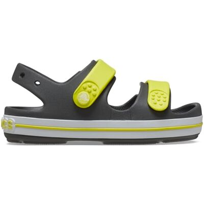 Crocs Crocband Cruiser Sandal T, Sandalias Unisex niños, Slate Grey Acidity, 19/20 EU Crocs Crocband Cruiser Sandal T, Sandalias Unisex niños, Slate Grey Acidity, 19/20 EU